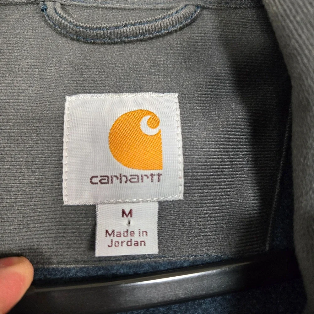 Carhartt Dalton Fleece Jacket Mens Medium blue 1/2‎ zip 103831-981